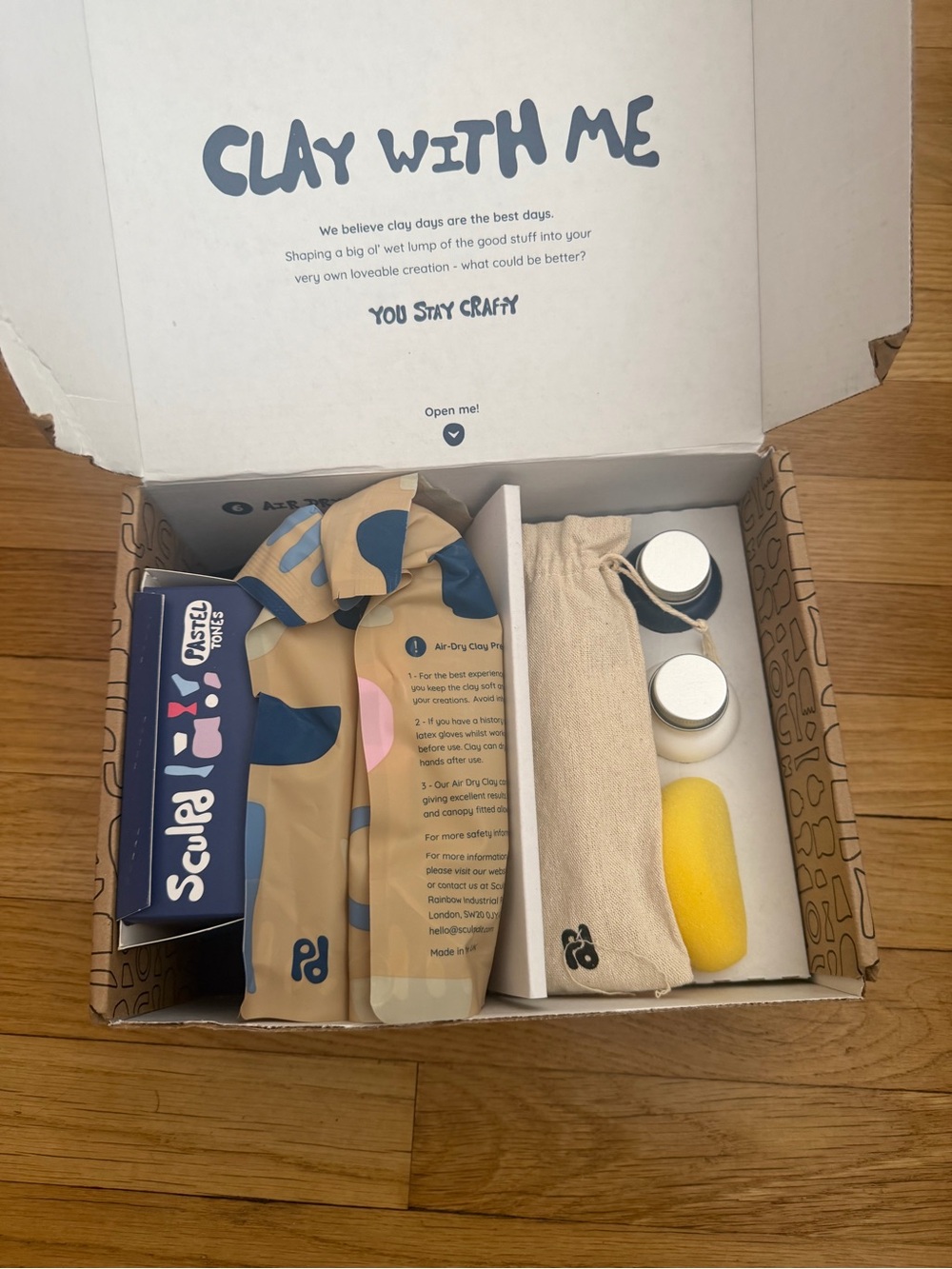 Sculpd Air-Dry Clay Pottery Kit for 2 — Open Box, Never Used